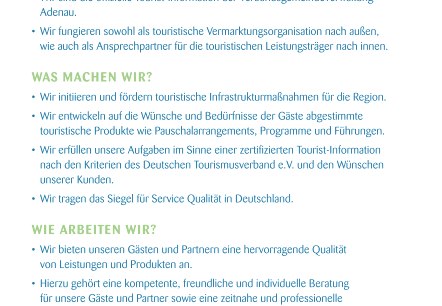 Das Leitbild der Tourist-Information Hocheifel-Nürburgring steht für Tourismus mit Herz und Leidenschaft für die Gäste der Region., © Tourist-Information Hocheifel-Nuerburgring Das Leitbild der Tourist-Information Hocheifel-Nürburgring steht für Tourismus mit Herz und Leidenschaft für die Gäste der Region., © Tourist-Information Hocheifel-Nuerburgring