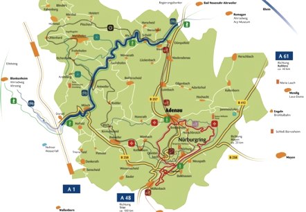 Karte VG Adenau, © Tourist-Information Hocheifel-Nuerburgring Karte VG Adenau, © Tourist-Information Hocheifel-Nuerburgring