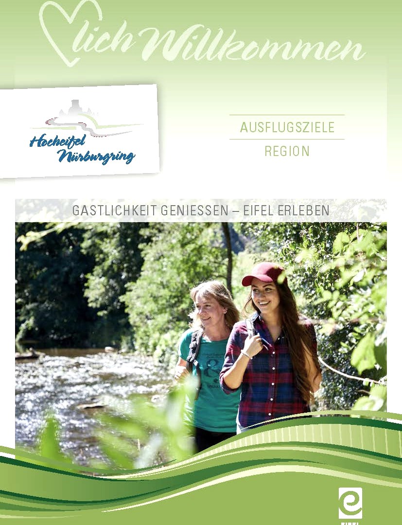 Die Urlaubsregion Hocheifel-Nürburgring
Gehören Sie zu den Menschen, die das Besondere suchen? Und zwar das Besondere auf der ganzen Linie - ohne Kompromisse. Erholung und Aktivität, komfortable Unterkünfte für jeden Geschmack und Geldbeutel, kulinarische Genüsse, kulturelle Schätze… Und das alles in einer unvergleichlichen, wildromantischen Landschaft, die auch ohne „Weltreise“ bequem zu erreichen ist? Dann sind Sie hier im Herzen der Eifel genau richtig!
Auf den Punkt gebracht steht das Adenauer Land für Abschalten und Seele baumeln lassen, für Genießen und Erleben. Lassen Sie sich überraschen!  Die Urlaubsregion Hocheifel-Nürburgring
Gehören Sie zu den Menschen, die das Besondere suchen? Und zwar das Besondere auf der ganzen Linie - ohne Kompromisse. Erholung und Aktivität, komfortable Unterkünfte für jeden Geschmack und Geldbeutel, kulinarische Genüsse, kulturelle Schätze… Und das alles in einer unvergleichlichen, wildromantischen Landschaft, die auch ohne „Weltreise“ bequem zu erreichen ist? Dann sind Sie hier im Herzen der Eifel genau richtig!
Auf den Punkt gebracht steht das Adenauer Land für Abschalten und Seele baumeln lassen, für Genießen und Erleben. Lassen Sie sich überraschen!