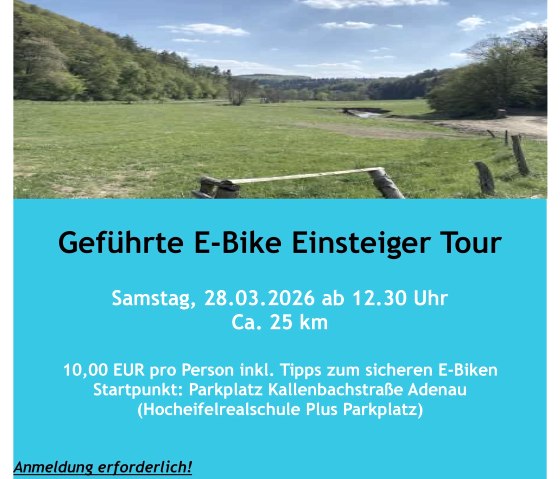 Geführte E-Bike Einsteigertour 28.03.26, © Christian Schöfferle / E-Biken mit Leidenschaft Geführte E-Bike Einsteigertour 28.03.26, © Christian Schöfferle / E-Biken mit Leidenschaft
