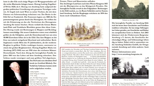 Legende zum Plan der Festung Arenberg, © TI Hocheifel-Nürburgring, Gemeinde Aremberg Legende zum Plan der Festung Arenberg, © TI Hocheifel-Nürburgring, Gemeinde Aremberg
