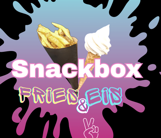 Logo Snackbox Fries&Eis, © Snackbox Fries & Eis, N. Nowakowski Logo Snackbox Fries&Eis, © Snackbox Fries & Eis, N. Nowakowski