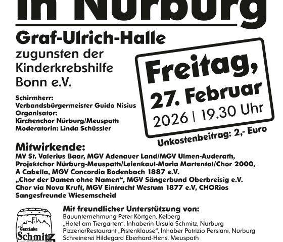 Plakat Abend der Lieder 2026 Plakat Abend der Lieder 2026