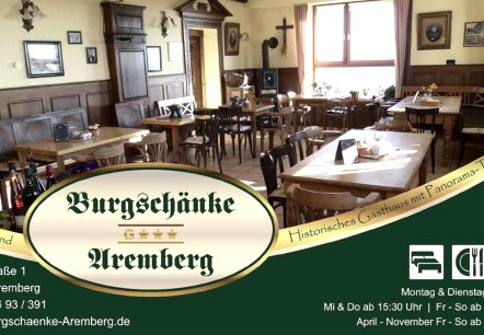 Wilkommen in der Burgschänke Aremberg, © Burgschänke Aremberg Wilkommen in der Burgschänke Aremberg, © Burgschänke Aremberg