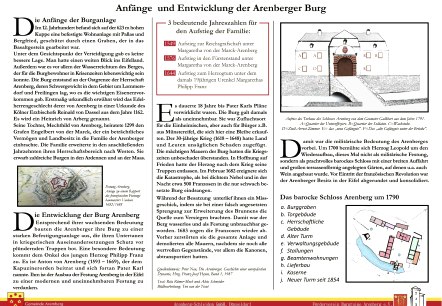 Infotafel 3 (Vorderseite), © Förderverein Burgruine Arenberg e.V. Infotafel 3 (Vorderseite), © Förderverein Burgruine Arenberg e.V.