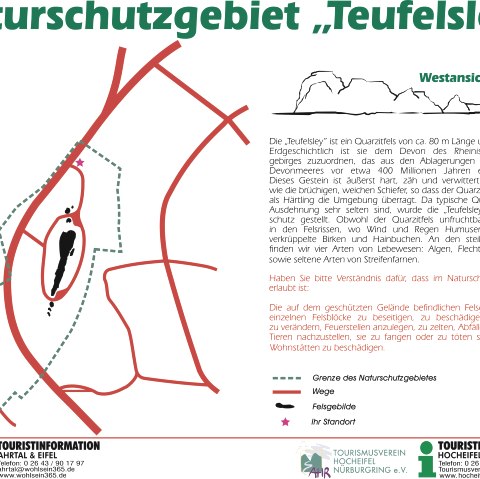 Infotalfel  Teufelsley, © TI Hocheifel-Nürburgring,VG Adenau