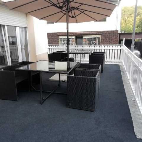 Cafe`Terrasse, &copy; G&auml;stehaus - Cafe`Frank&copy;R.Frank