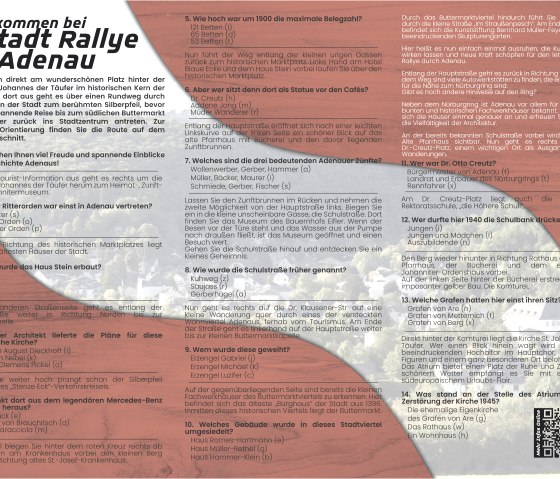 Faltblatt zur Gl&uuml;hwein Ralley, &copy; RSR und Stadt Adenau