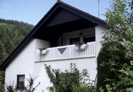Blick zum Balkon der Ferienwohnung, © Becker