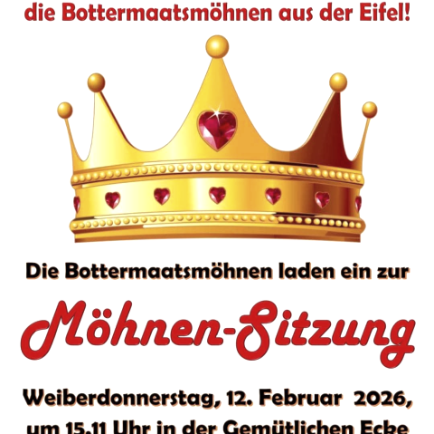 Plakat M&ouml;hnen Sitzung Bottermaatsm&ouml;hnen 2026, &copy; Bottermaatsm&ouml;hnen Adenau