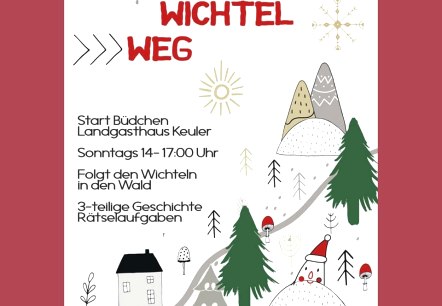 Die Wichtel sind da und wollen auf dem spannenden Spazierweg f&uuml;r Gro&szlig; und Klein entdeckt werden.
Eine tolle Tour f&uuml;r Familien - die Route ist f&uuml;r Kinderwagen und Bollerwagen geeignet, &copy; Landgasthaus Keuler 