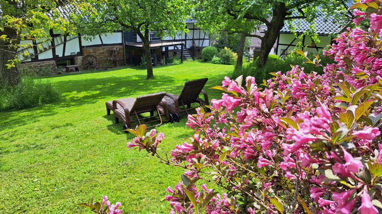 Dream garden with many seating and lounging options