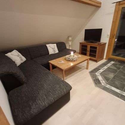 Le salon confortable dispose d'un canapé convertible pour une troisième personne.