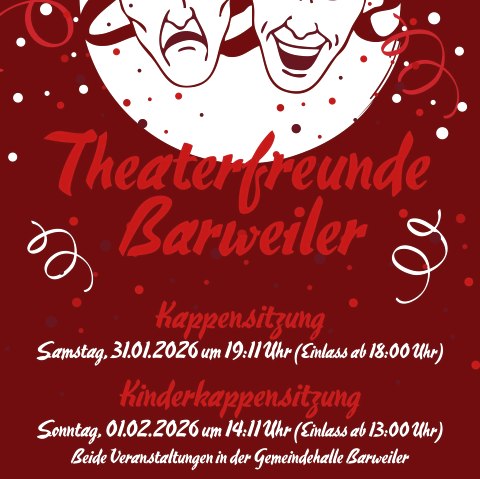 Plakat Karneval Barweiler 2026, &copy; Theaterfreunde Barweiler