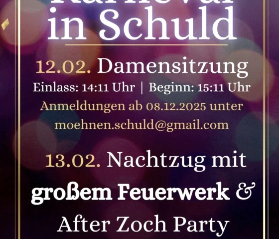 Plakat Karneval in Schuld 2026, &copy; JGV-Schuld