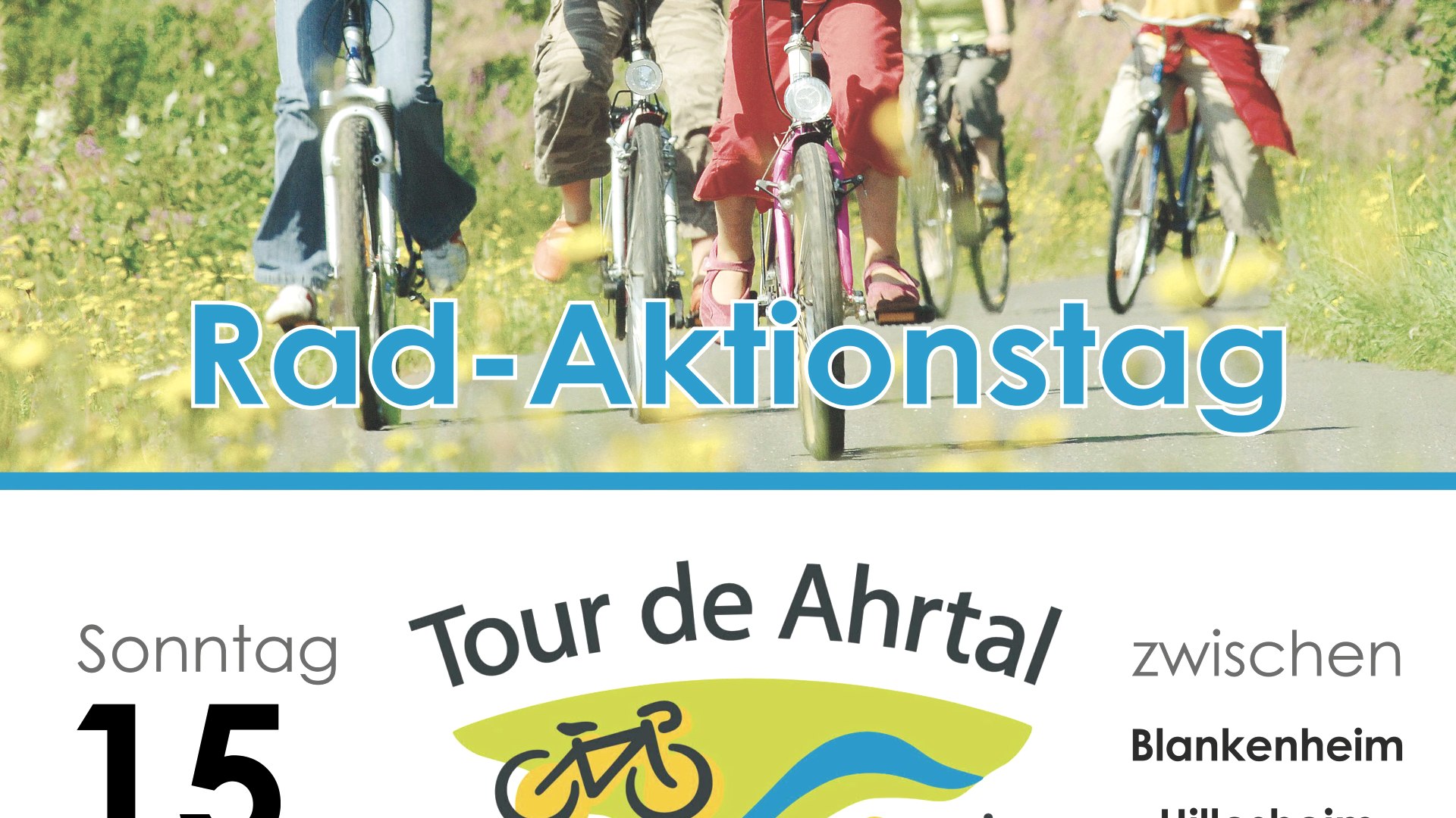 Radaktionstag Tour de Ahrtal 15.06.2025 zwischen 10.00-17.00 Uhr
Ein ganz besonderes Radvergnügen im Ahrtal zwischen Blankenheim, Hillesheim, Müsch und Ahrbrück