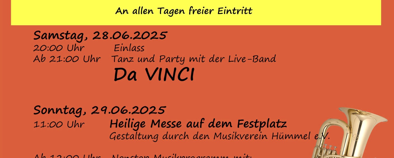 Musik- und Waldfest 2025, © Musikverein Hümmel e.V.