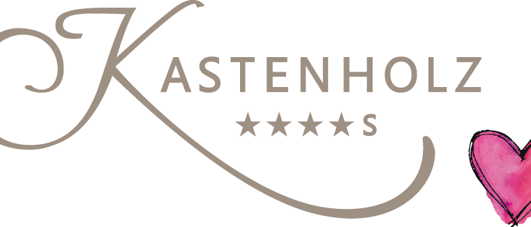 Ein elegantes Logo von Kastenholz mit vier Sternen. Es vermittelt einen Hauch von Herz und Gastfreundschaft.