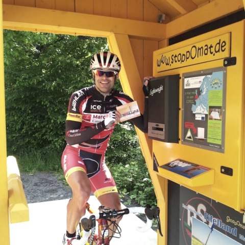 Marcel Wüst am Stoppomat Fuchshofen, © Burkart/TI Mayen