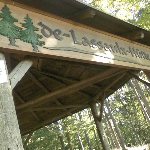 Lettering on the hut, &copy; VG Adenau,Rita Kaiser