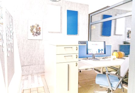 2er Arbeitsplatz im Fenster, &copy; Werner Wischnewski Fotograf Marc van Elsen