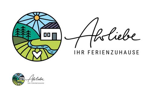 A stylized landscape with a house, trees, and a river. The logo stands for "AbLiebe – Your vacation home."