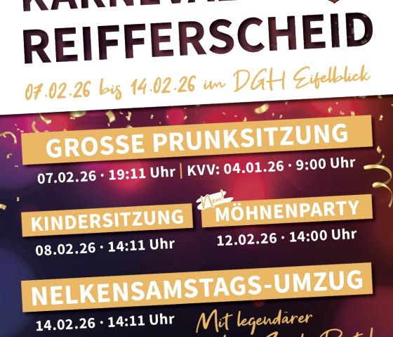 Plakat Karneval in Reifferscheid, &copy; KG Reifferscheid