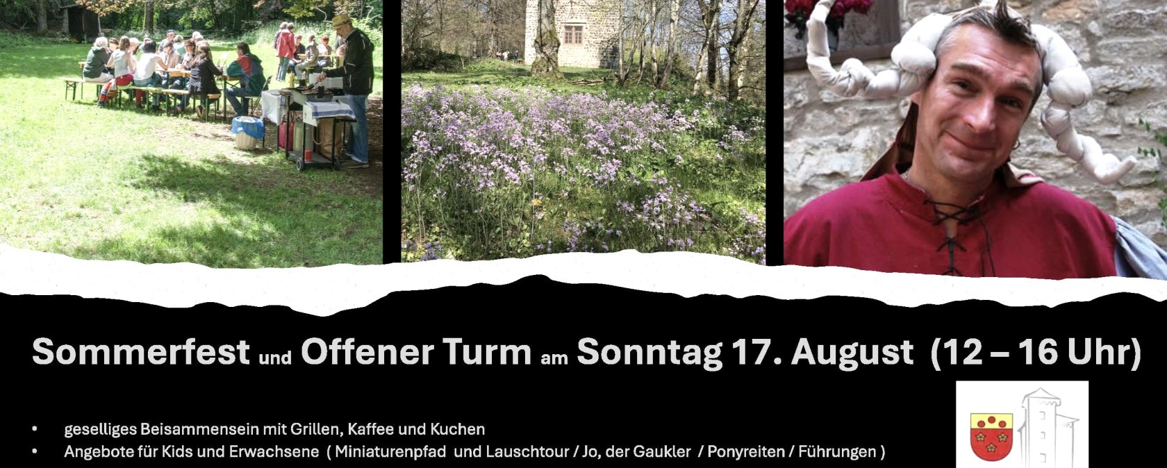 Plakat Sommerfest Burgruine Aremberg, © Förderverein Burgruine Arenberg e.V.