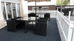 Cafe`Terrasse, &copy; G&auml;stehaus - Cafe`Frank&copy;R.Frank