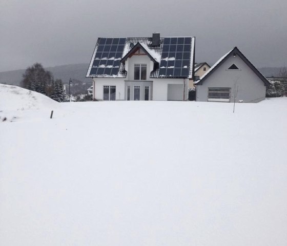 Bekijk huis winter, © FeWo Ruland
