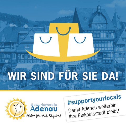 #supportyourlocals Adenau die Einkaufsstadt, &copy; Gewerbeverein Adenau e.V.