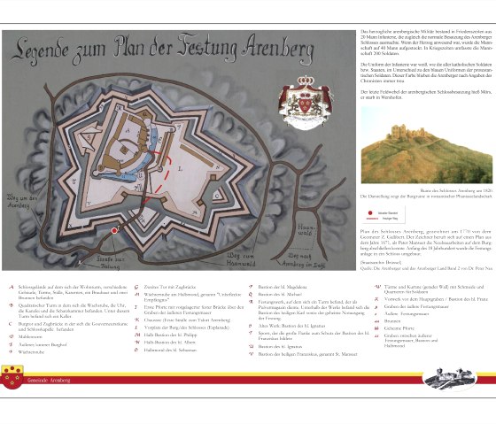 Infotafel 1 (Vorderseite), &copy; F&ouml;rderverein Burgruine Arenberg e.V.
