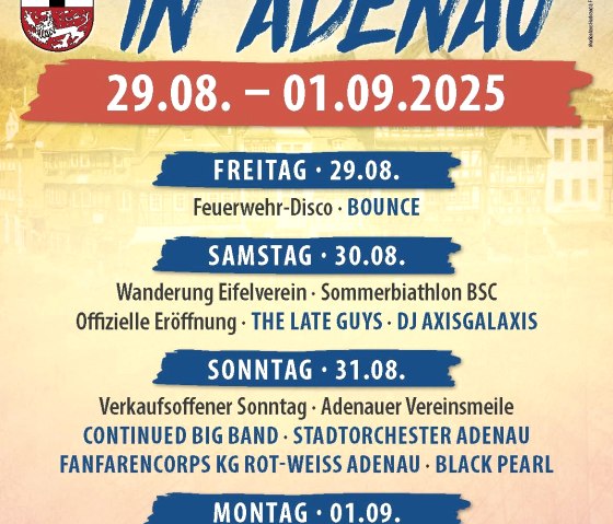 Plakat Heimatfest in Adenau 2025, © Stadt Adenau