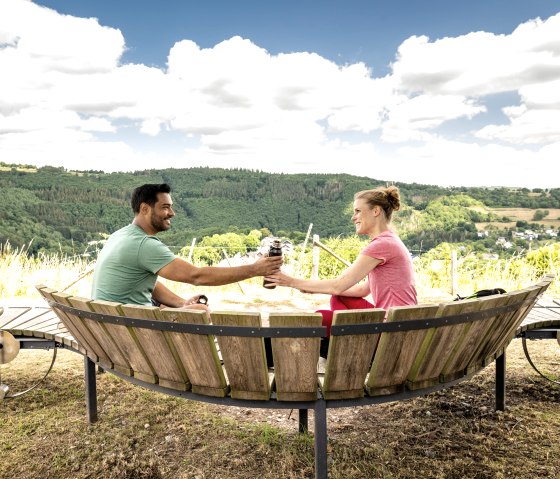 Der Rast- und Erlebnisplatz Auf dem Demer bildet in seiner Form eine Schleife der Rur nach, &copy; Eifel Tourismus GmbH, Dominik Ketz
