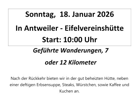 Winterwandertag Eifelverein Antweiler, &copy; Eifelverein OG Antweiler