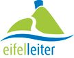 Logo der Eifelleiter mit grünem Berg und blauem Weg.