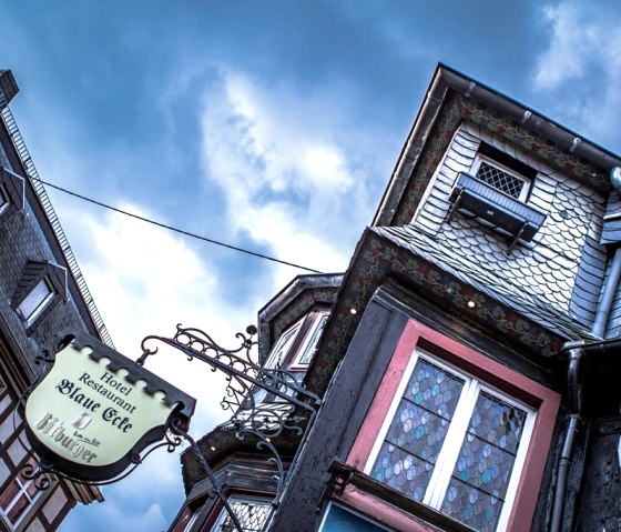 Oud bord, © Hotel Blaue Ecke