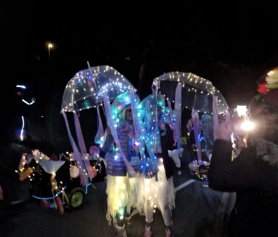 Gruppe beim Nachtzug, &copy; A.Badzies