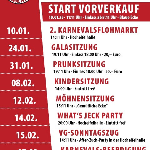 Plakat Session 2026, &copy; KG Rot-Weiss Adenau e.V.