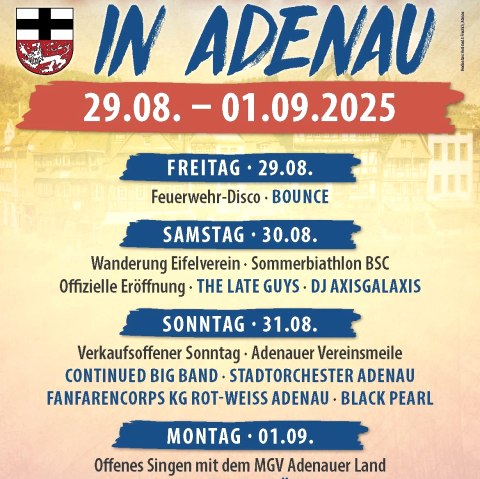 Plakat Heimatfest in Adenau 2025, © Stadt Adenau